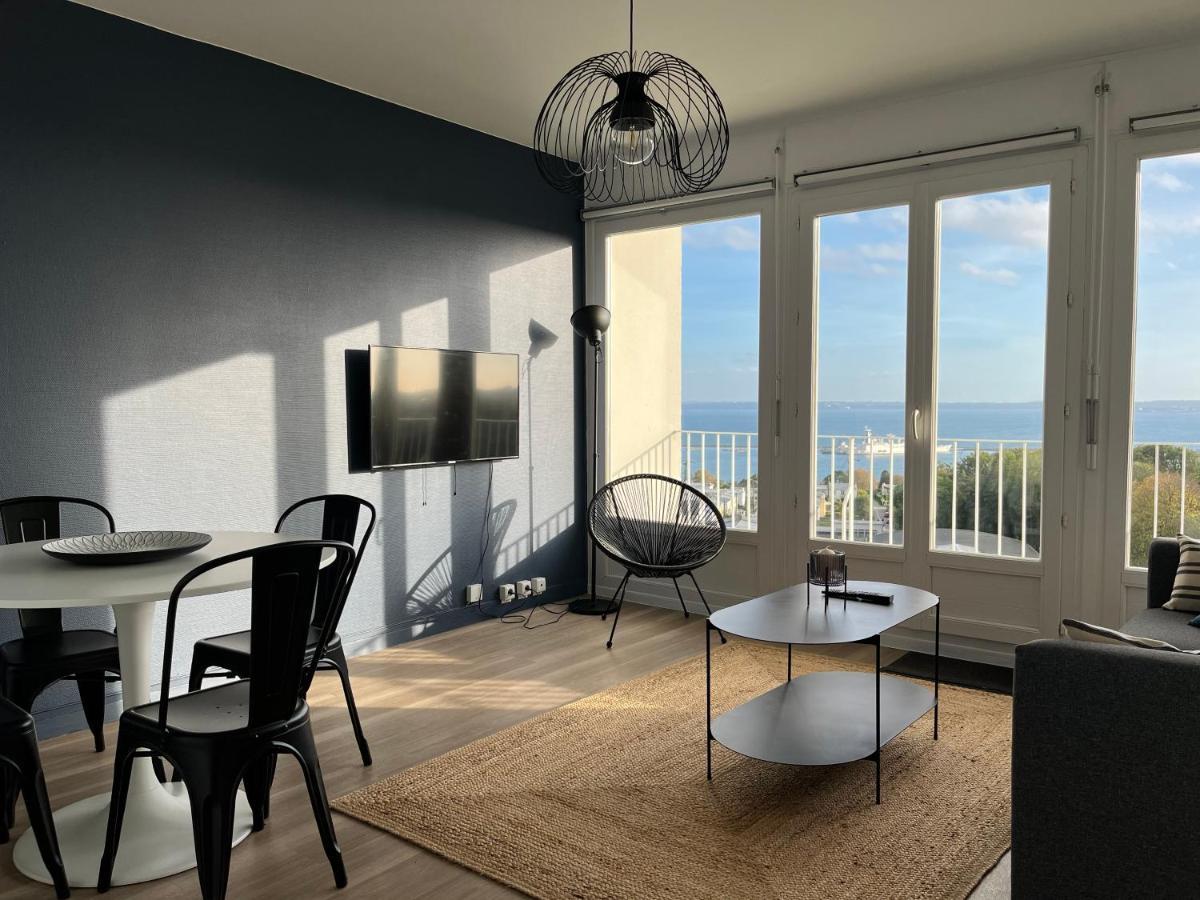 Nouveau! Appartement Vue Mer 180° Et Place Parking Brest Exterior foto